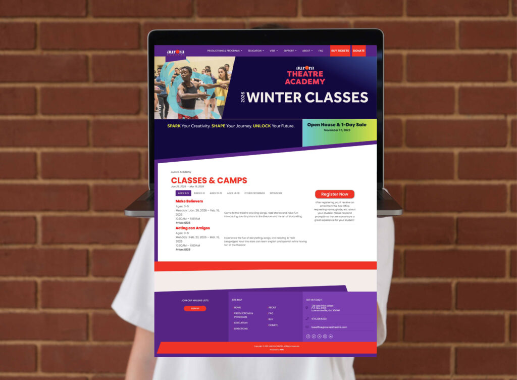 Aurora Theatre Academy website